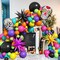 135 Pcs Day of the Dead Balloon Arch Kit Dia De Los Muertos Decorations(Colorful)